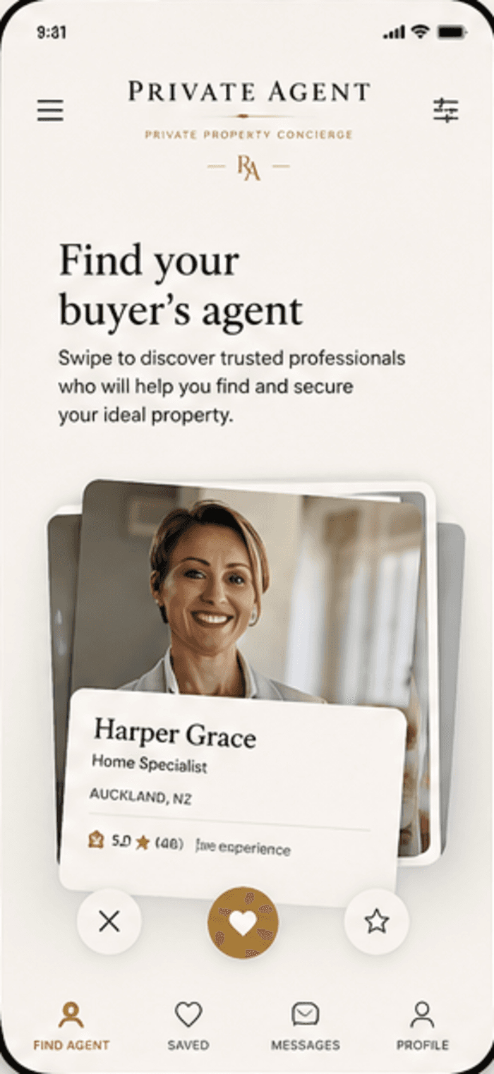 Private Agent app — buyers browse trusted buyer's agents